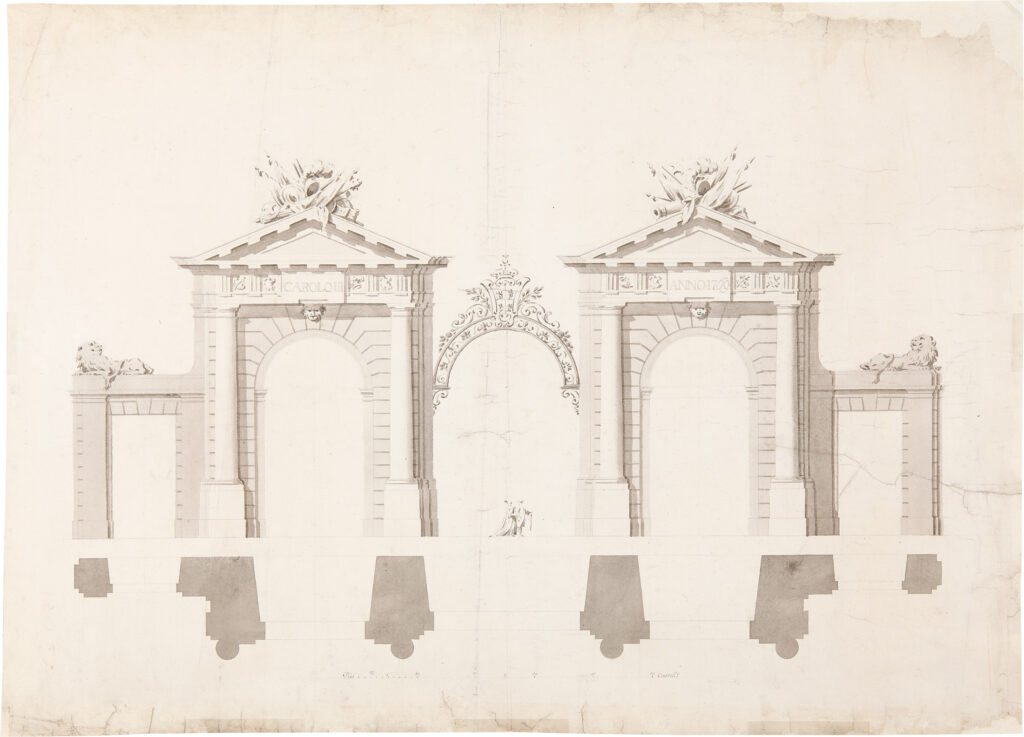 Francisco Sabatini. Proyecto para la Puerta de Alcalá. Segunda alternativa, 1769 Dibujo de Francisco Sabatini. Proyecto para la Puerta de Alcalá. Segunda alternativa, 1769